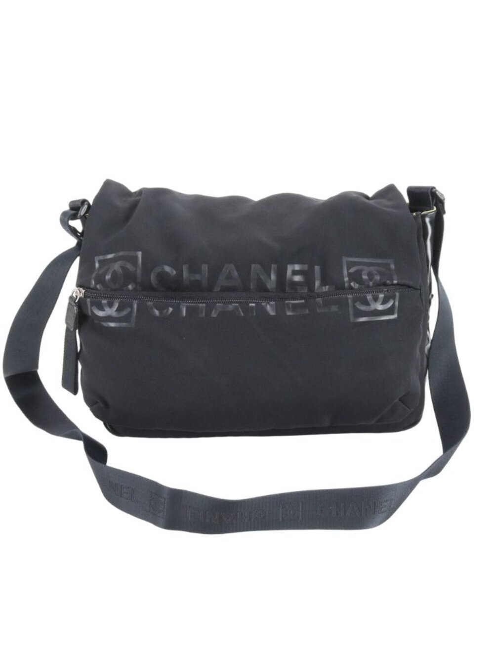 Chanel Sports Shoulder Bag Crossbody Hand Tote Black Eie